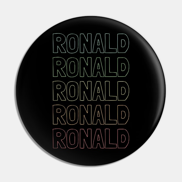 Ronald Name Pattern Pin by Insert Name Here