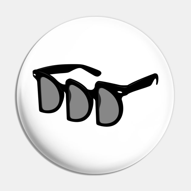 3d Glasses (Monochrome Edition) Pin by VectorVectoria