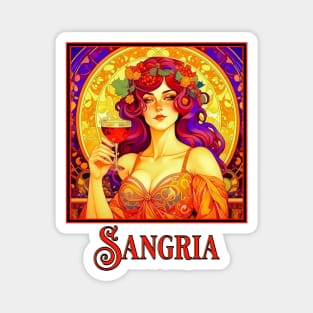 Art Nouveau Sangria Magnet