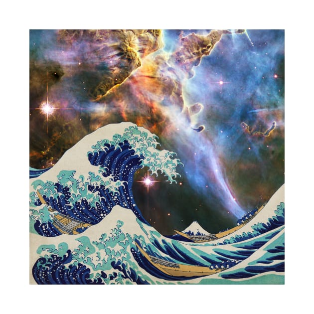 The Great Wave - Hokusai - Galaxy by creativewrld