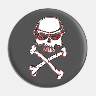 No Passage Skull Crossbones Danger Warning Hazard Bones Risk Pin