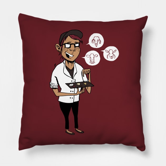 CHEESEMONGER Pillow by Figbar Lonesome