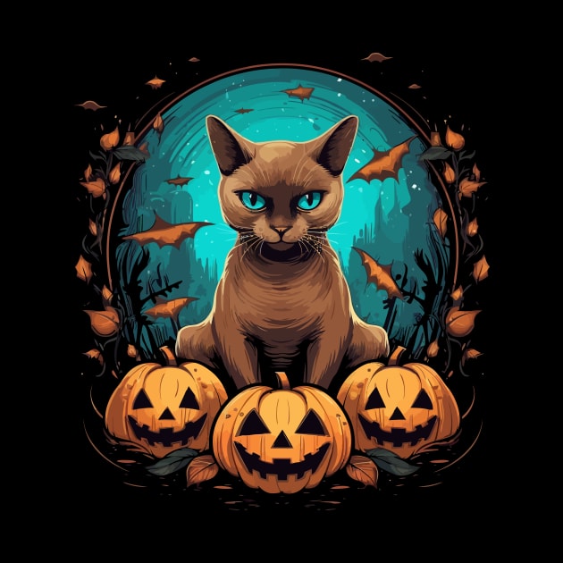 Tonkinese Cat Halloween by JH Mart