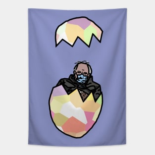 Bernie Sanders Popping Out of Funny Easter Egg Tapestry