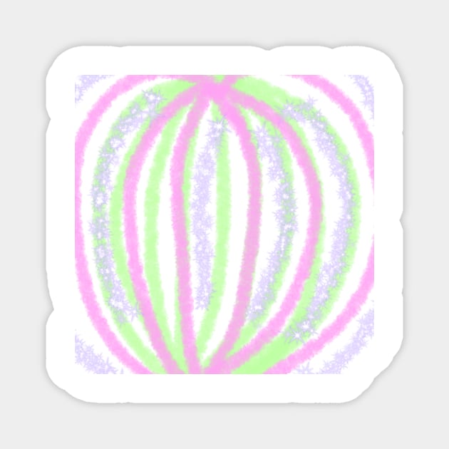 Pink green yellow watercolor art design Magnet by Simplecooldesignss