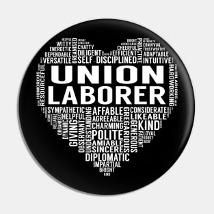 Union Laborer Heart Pin