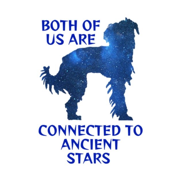 Midnight Blue Sapphire Milky Way Galaxy Chinese Crested Dog - Both Of Us Are Connected To Ancient Stars by Courage Today Designs