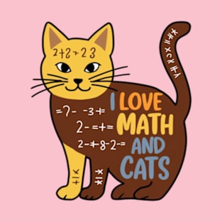 I love math and cats (2) T-Shirt