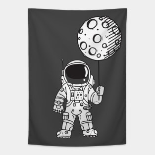 Astronaut Moon Balloon Tapestry