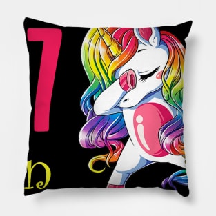 I Turned 37 in quarantine Cute Unicorn Dabbing Pillow