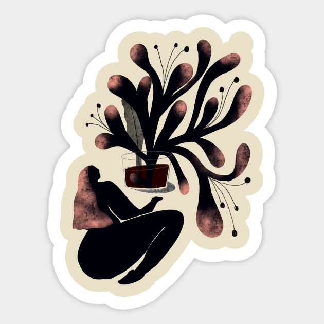 Woman Looking - Growth - Sticker