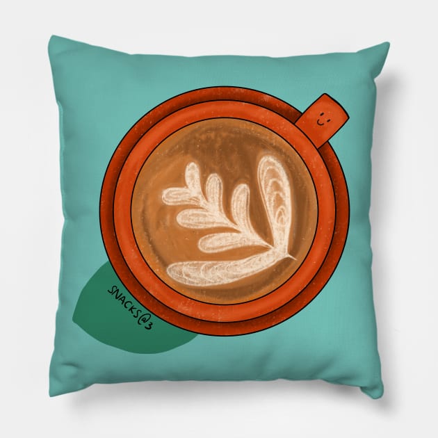 Would you like a cup of latte? Pillow by Snacks At 3