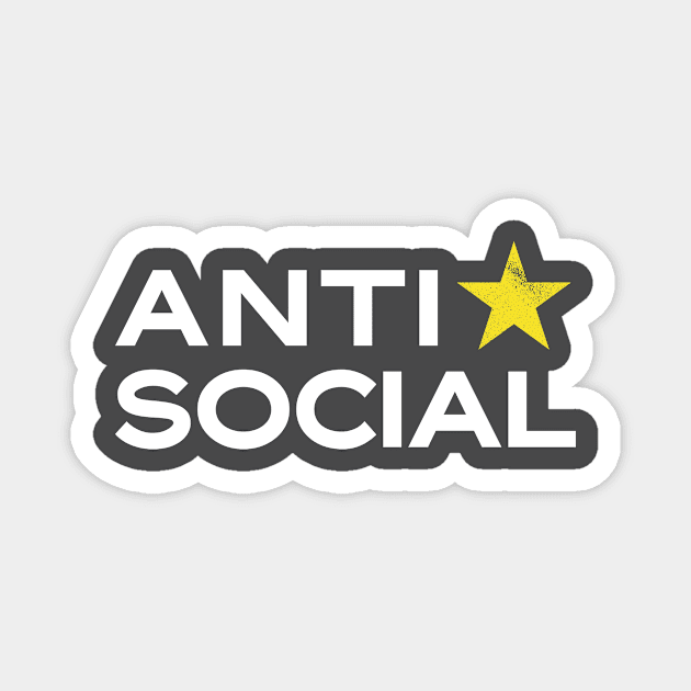 ANTI SOCIAL Magnet by hamiltonarts