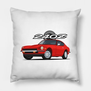 240z Fairlady classic sport coupe red Pillow