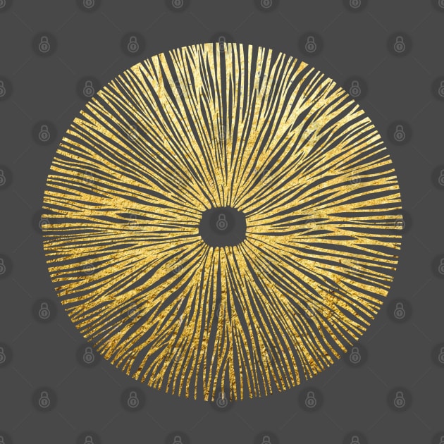 Gold magic mushroom  spore print by iefae