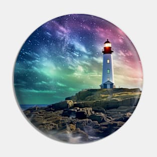 Lighthouse Nature World Fantastic Landscape Surrealist Pin