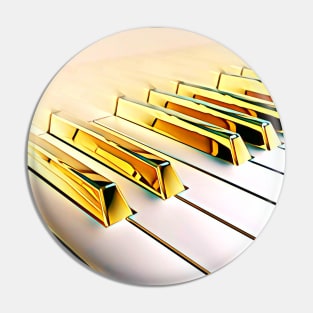 Gold Piano Keys Pin