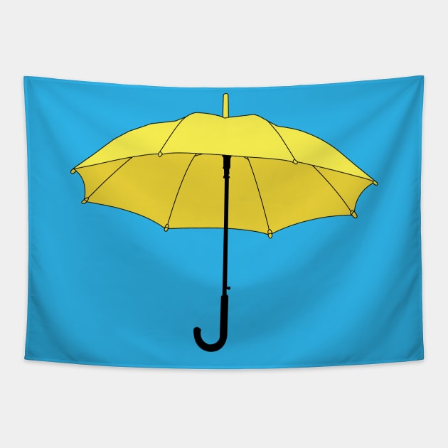 Yellow Umbrella Tapestry by T's & T's