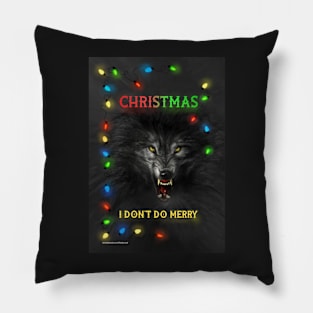 Merry Christmas Werewolf Pillow