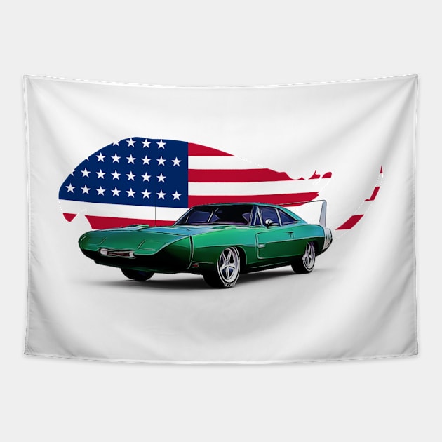 Roadrunner Custom USA Print Tapestry by Auto-Prints