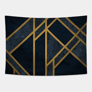 Eternal Ice and Gold Art Deco Tapestry