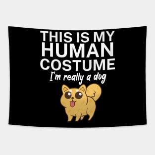 This is my human costume. I'm really a dog. Tapestry