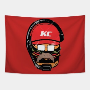 andy reid frozen Mustache Tapestry