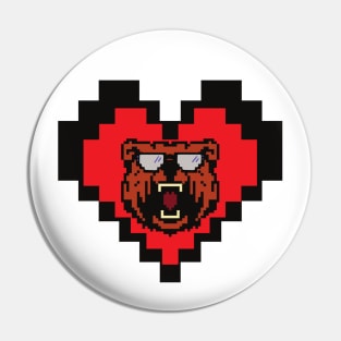 Pixel brown bear Pin