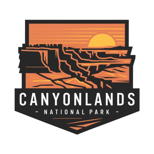 Canyonlands National Park Landscape Emblem by Perspektiva