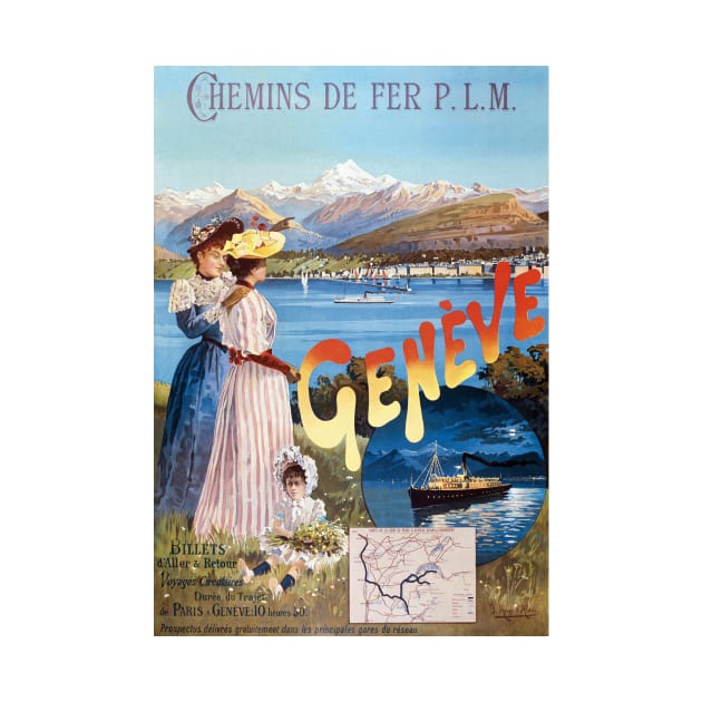 Geneva Switzerland Vintage Poster 1890 by vintagetreasure