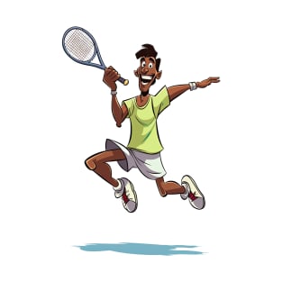 A cartoon tennis player. T-Shirt