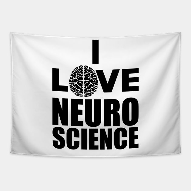 Neuro Science - I love neuro Science Tapestry by KC Happy Shop