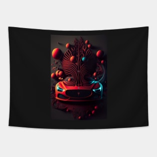 Abstract red supercar design Tapestry