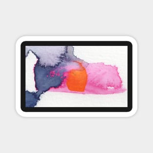 Orange Spot Bad Intuitive Abstract Watercolors Magnet