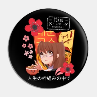 Anime Ramen Girl Pin