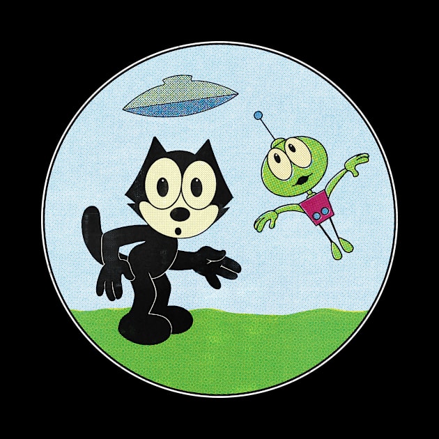 Felix the Cat and Flying Martian by The Rochellean