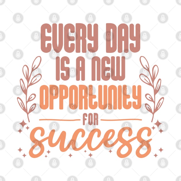 Opportunity to Success. Boho lettering motivation quote by Ardhsells
