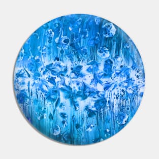 Shades of Bright Blue Abstract Pin