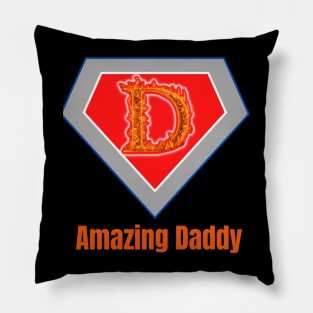 Amazing Daddy Superhero Pillow