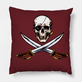 Skull and Cross Swords Pillow