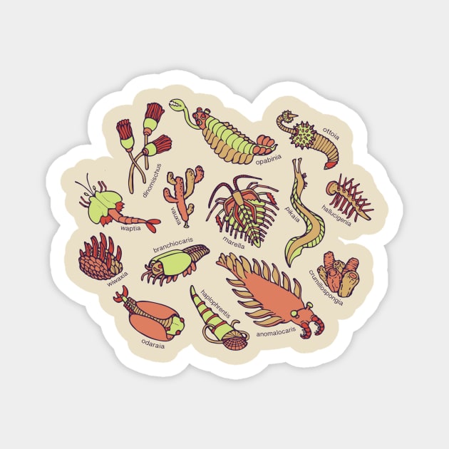 Cambrian Critters Magnet by Soft Biology