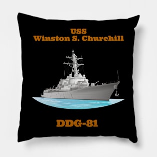 Winston S. Churchill DDG-81 Destroyer Ship Pillow