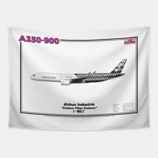 Airbus A350-900 - Airbus "Carbon Fiber Colours" (Art Print) Tapestry