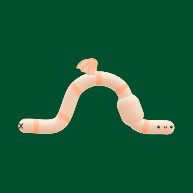 Cute 3D wyrm worm by KnuckersHollow