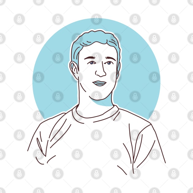 Mark Zuckerberg Line Art by jayaadiprastya