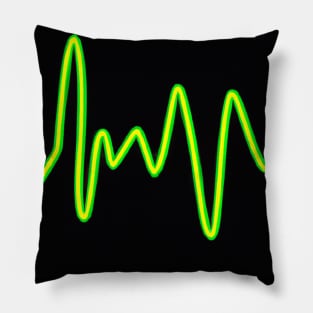 Neon Green ZigZag Line Pattern Pillow