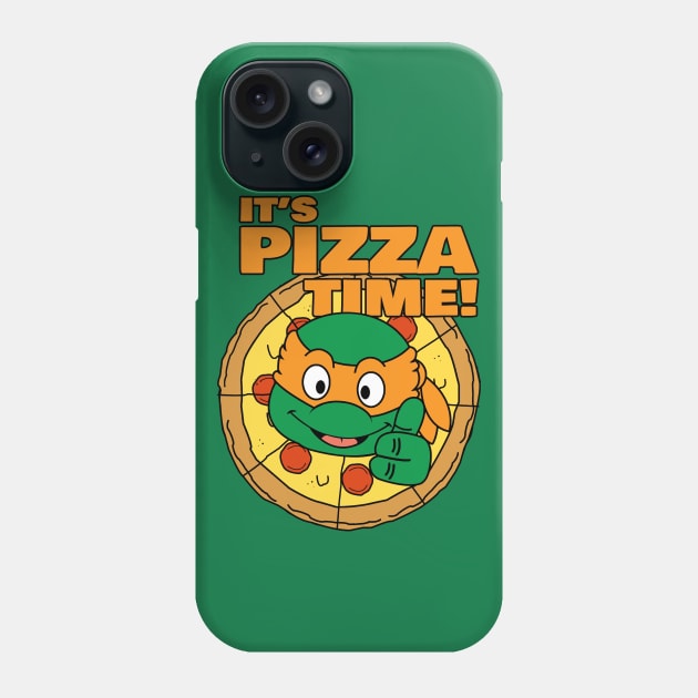 Michaelangelo Pizza Time Phone Case by liora natalia