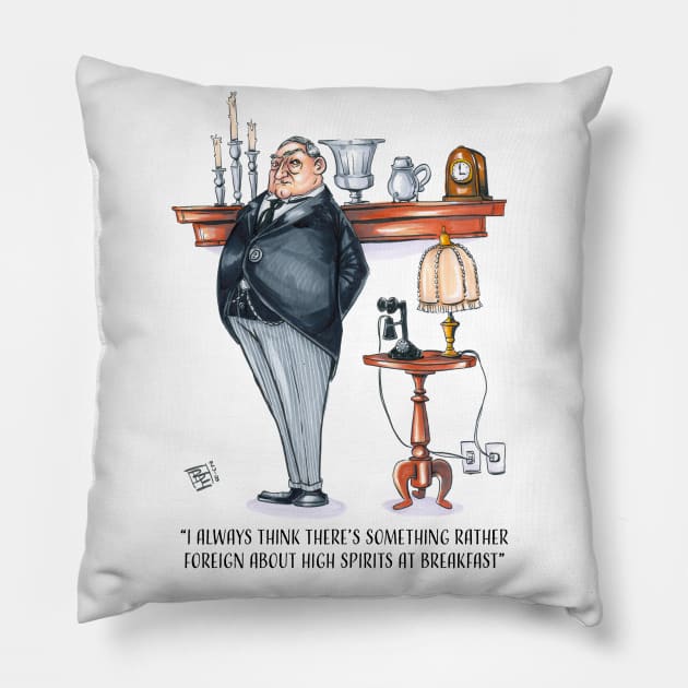 High Spirits at Breakfast Quote - Carson Pillow by obillwon