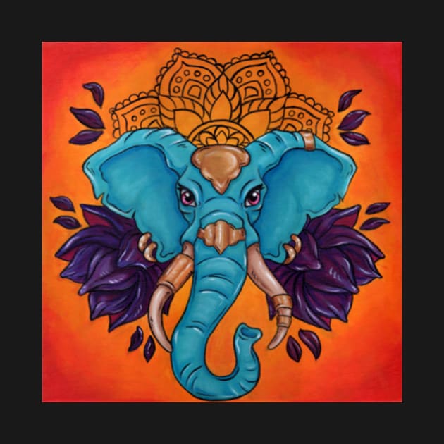 Haathi Mandala Elephant by Wild Skullflower