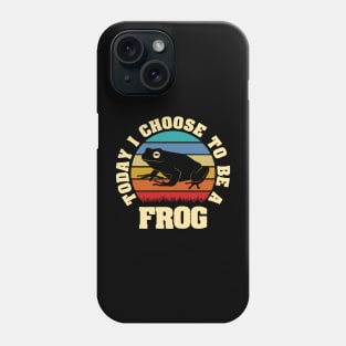 I like Frog Funny vintage lover Today I choose Frog Phone Case